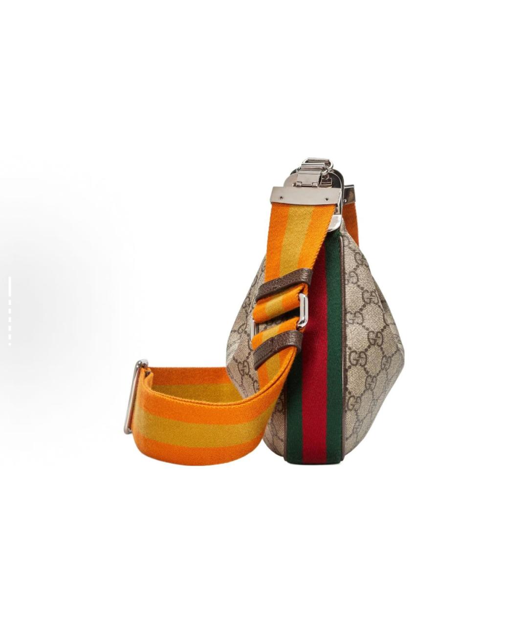 GUCCI Бежевая кожаная сумка через плечо, фото 5