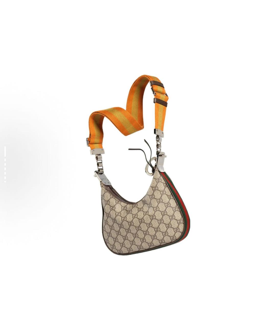 GUCCI Бежевая кожаная сумка через плечо, фото 2