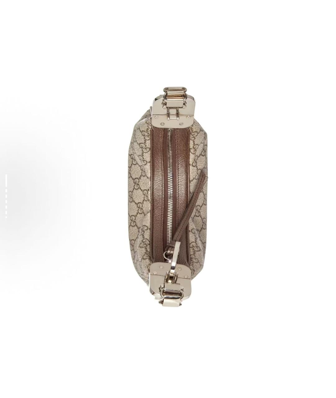 GUCCI Бежевая кожаная сумка через плечо, фото 7