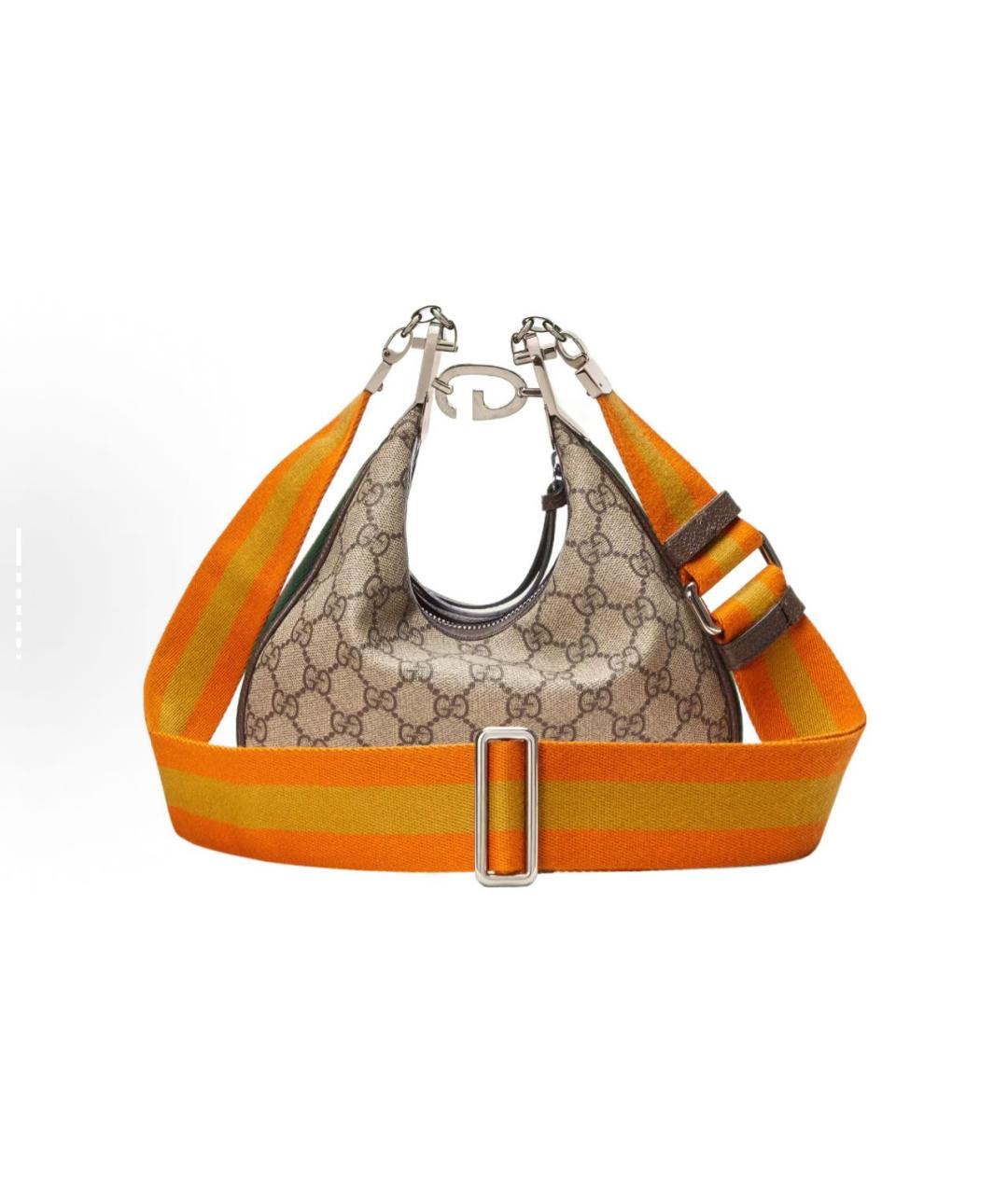 GUCCI Бежевая кожаная сумка через плечо, фото 3