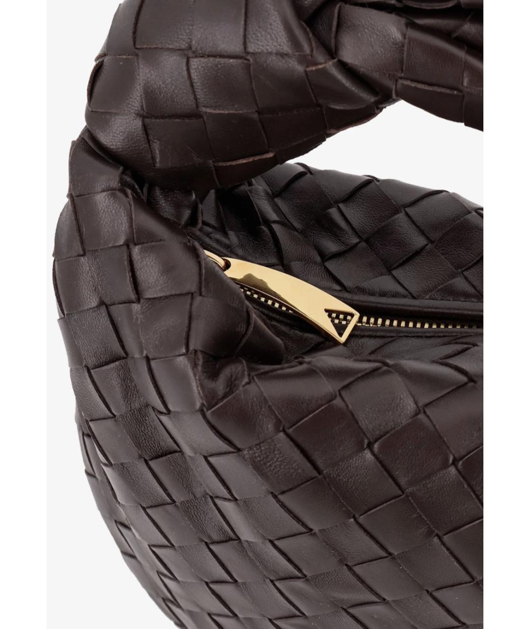 BOTTEGA VENETA Коричневая кожаная сумка с короткими ручками, фото 3