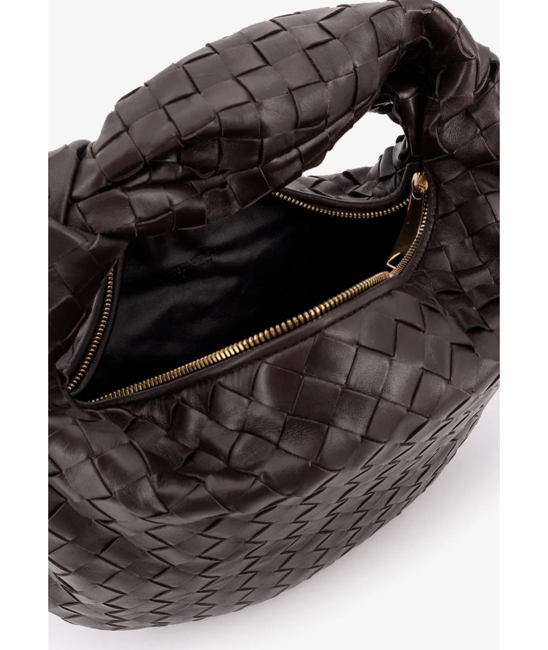 BOTTEGA VENETA Коричневая кожаная сумка с короткими ручками, фото 2