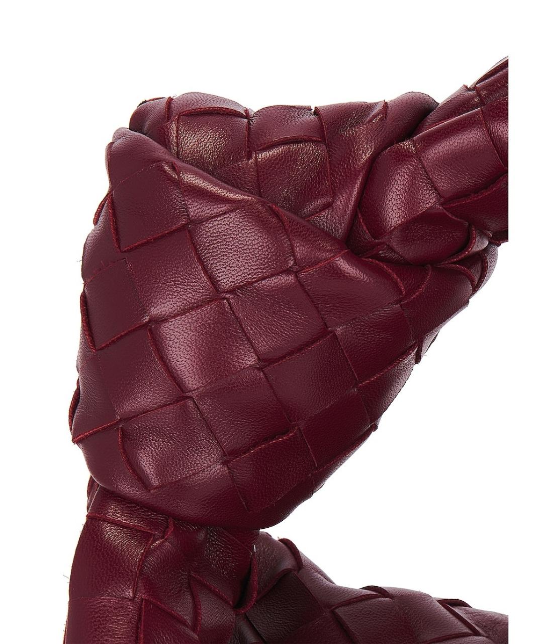 BOTTEGA VENETA Бордовая кожаная сумка с короткими ручками, фото 5