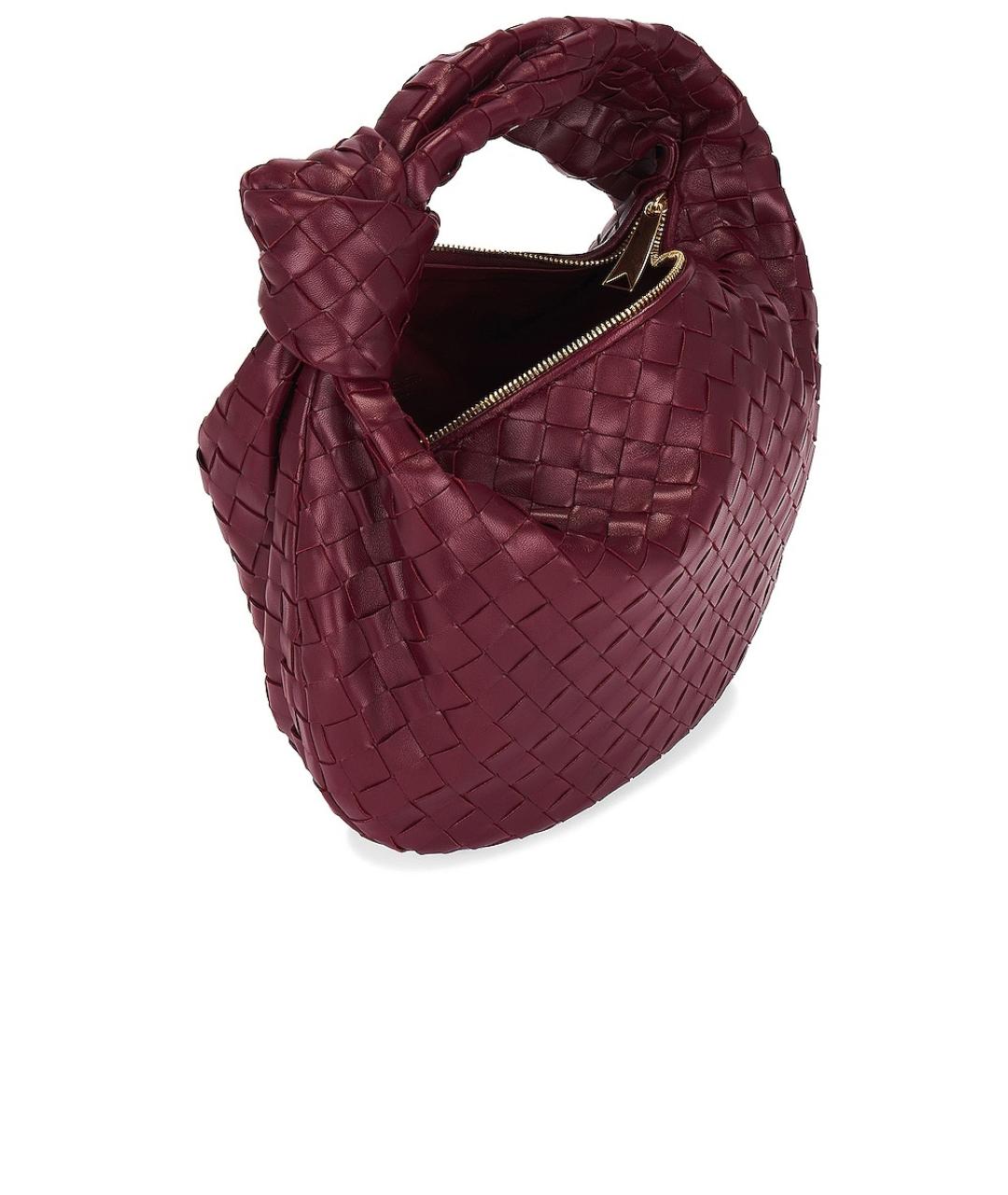 BOTTEGA VENETA Бордовая кожаная сумка с короткими ручками, фото 4