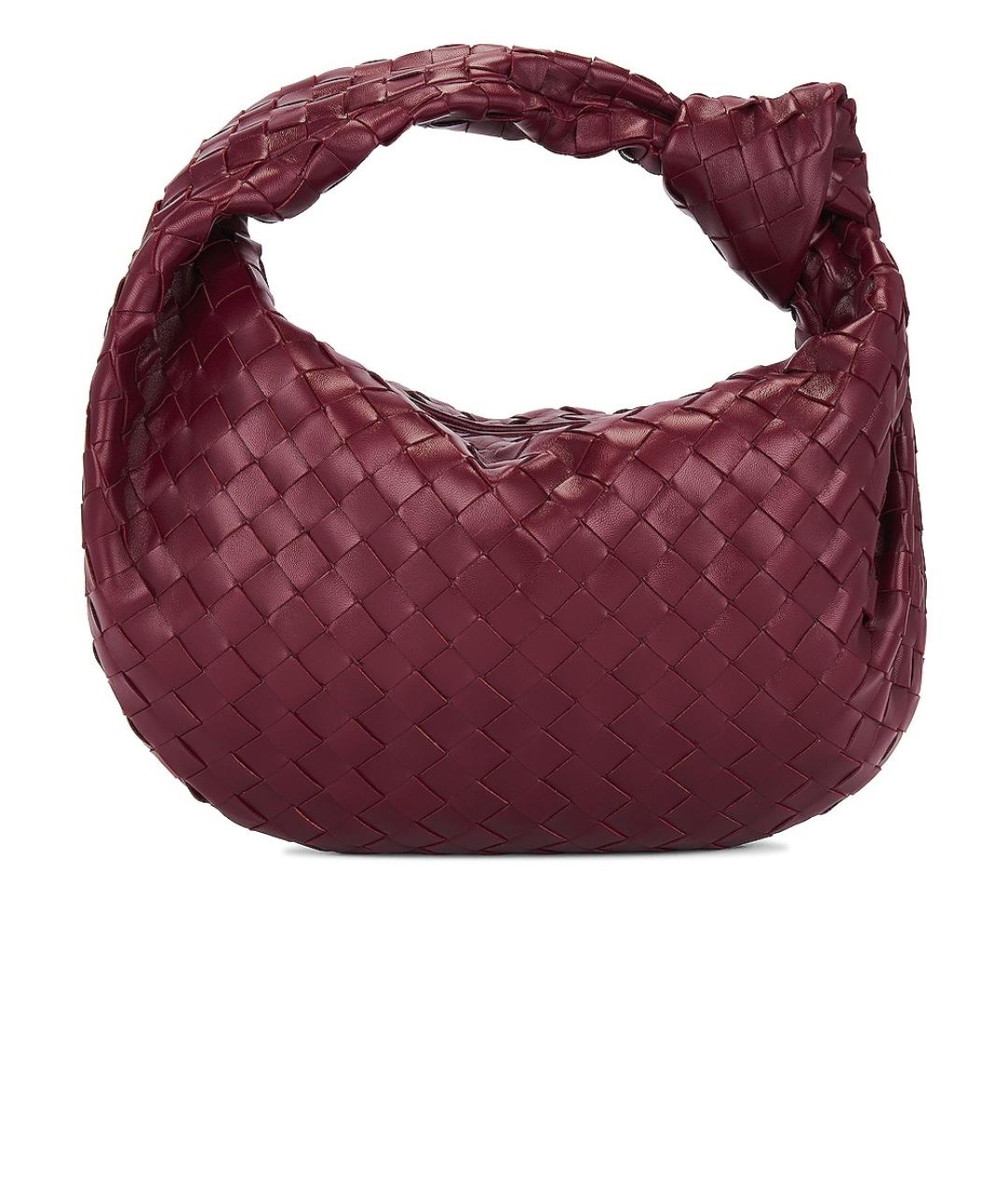 BOTTEGA VENETA Бордовая кожаная сумка с короткими ручками, фото 2