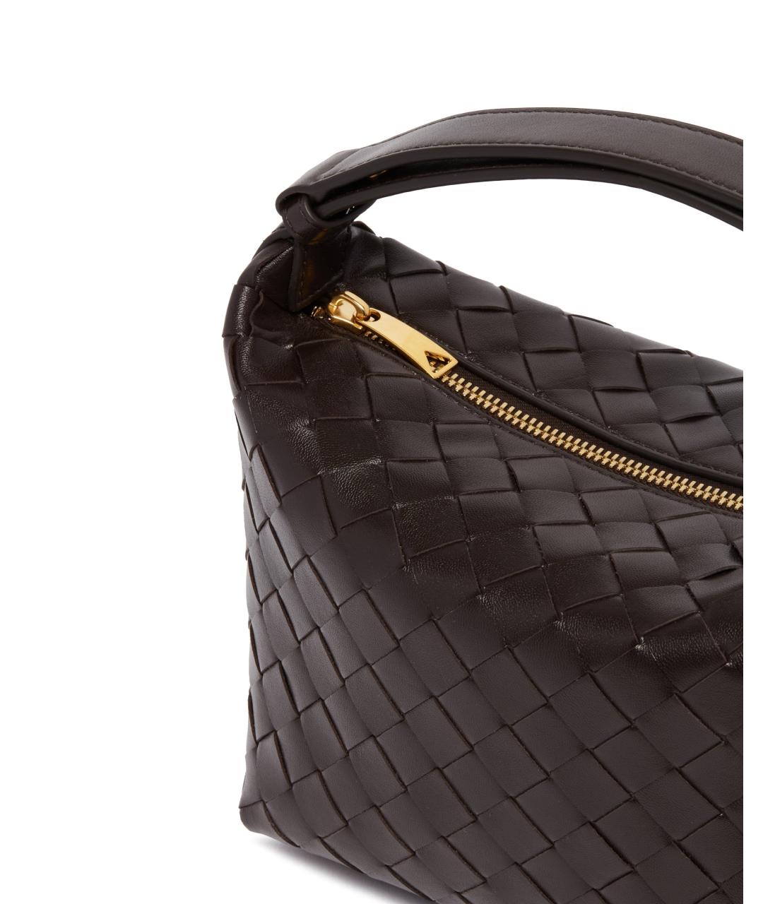 BOTTEGA VENETA Коричневая кожаная сумка через плечо, фото 3