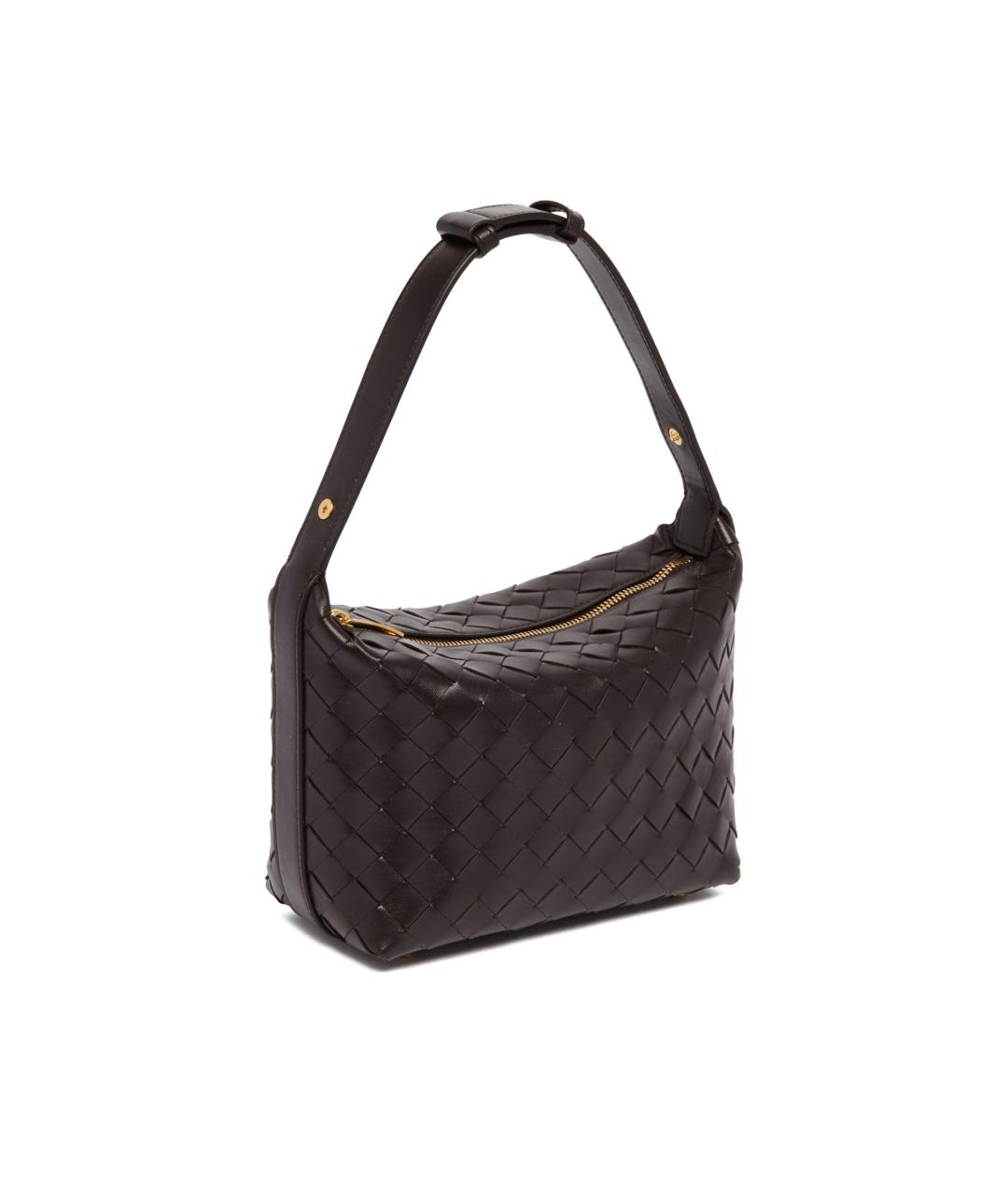 BOTTEGA VENETA Коричневая кожаная сумка через плечо, фото 5
