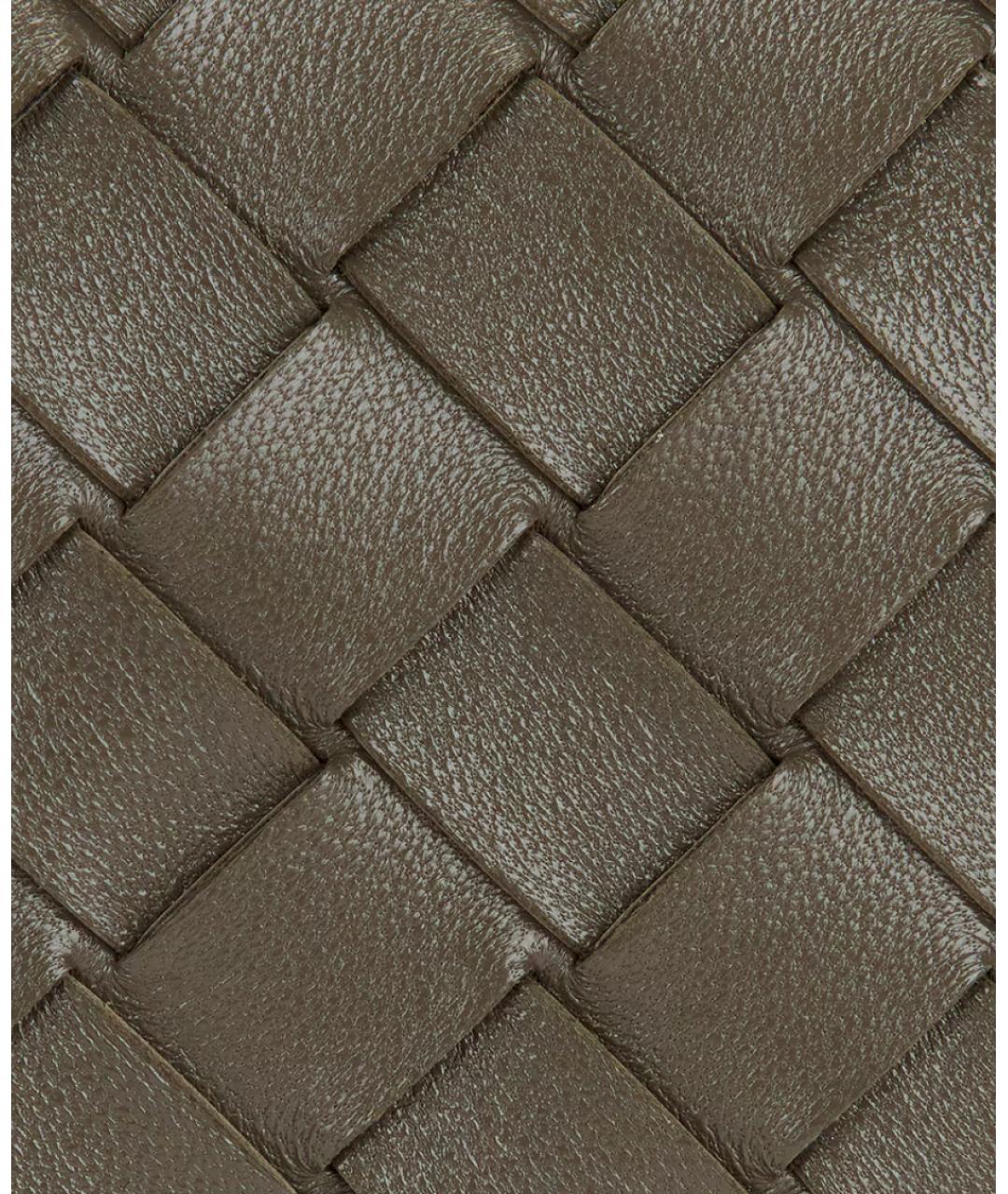 BOTTEGA VENETA Хаки кожаная сумка через плечо, фото 3