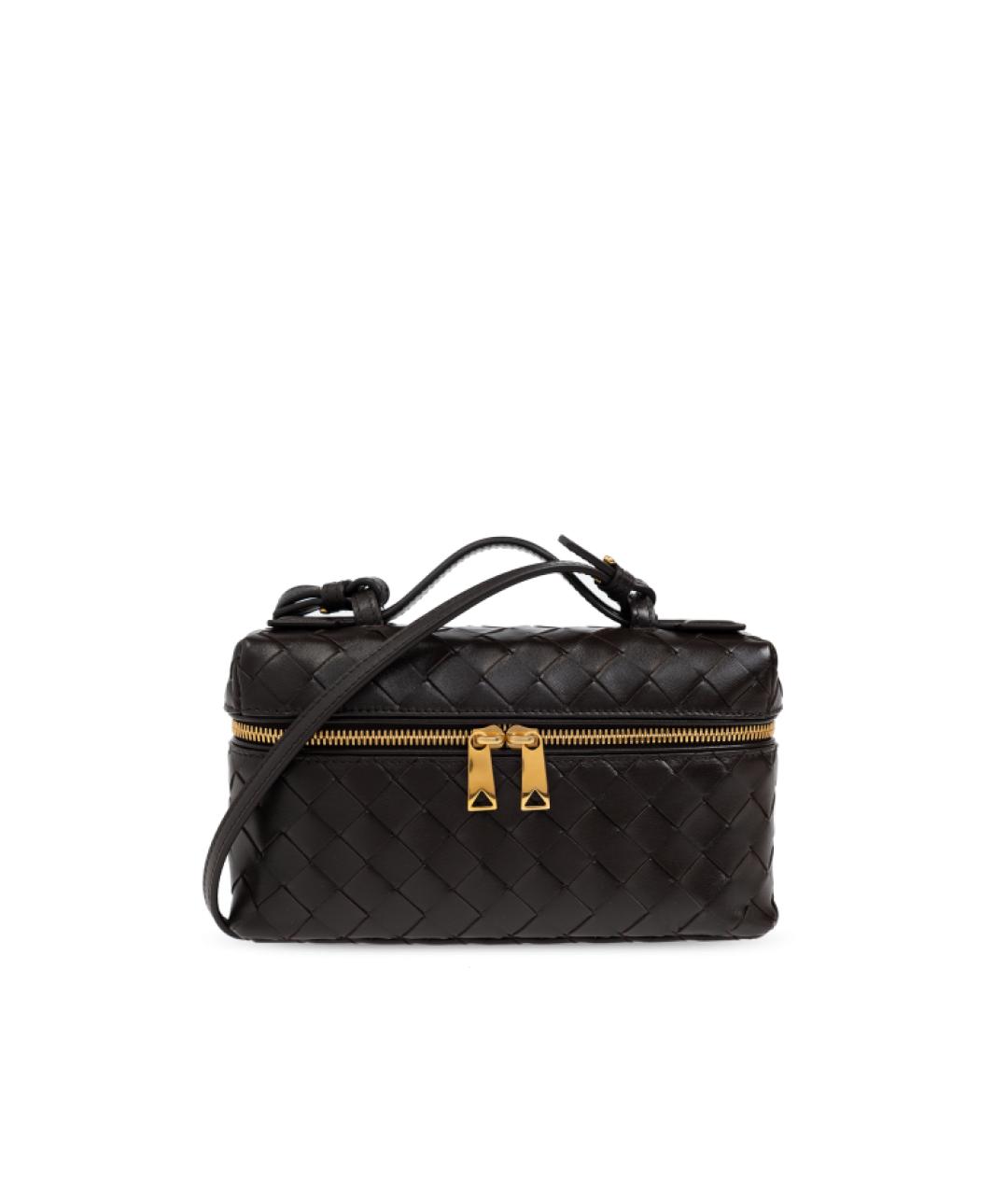 BOTTEGA VENETA Коричневая кожаная сумка с короткими ручками, фото 1
