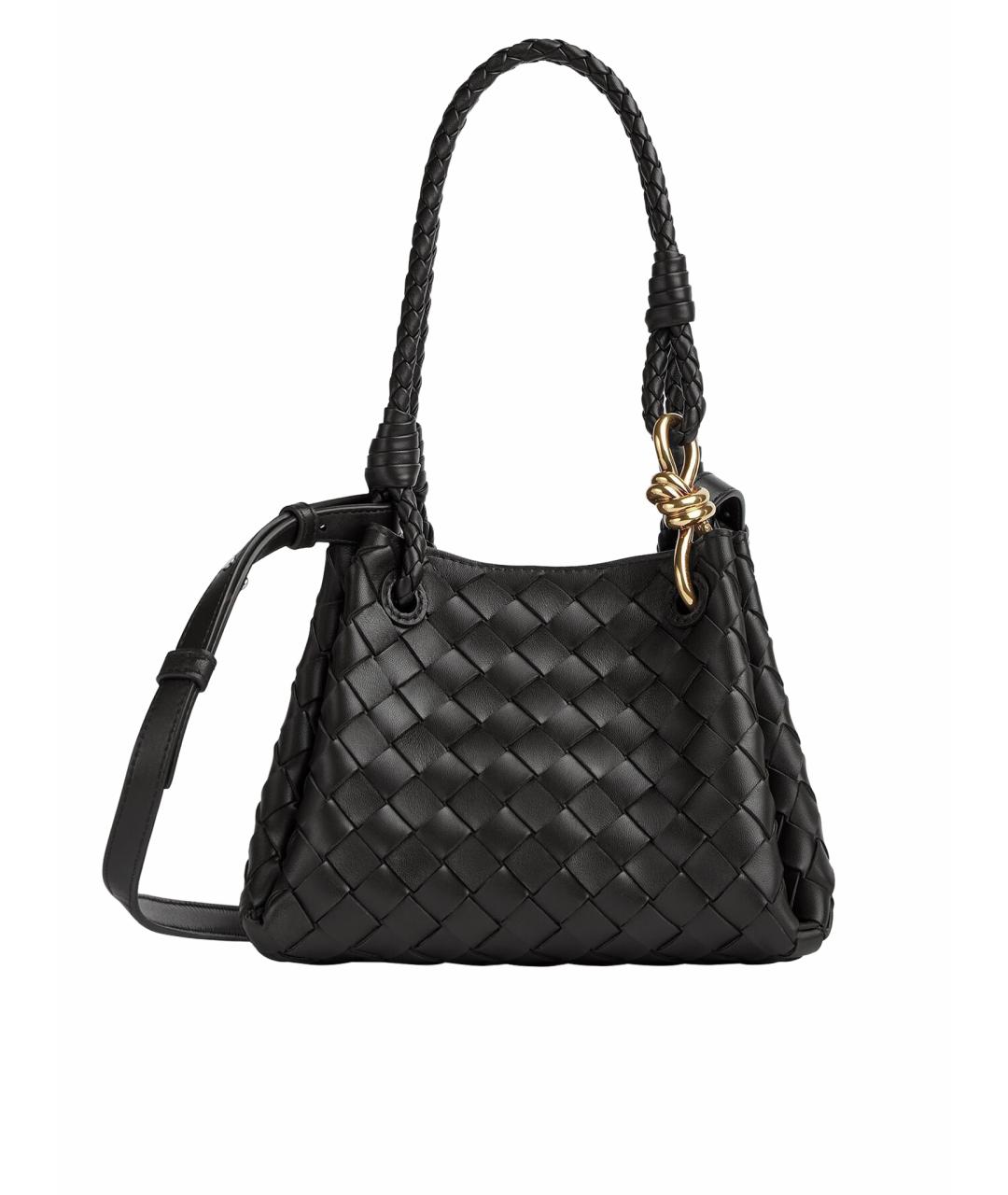 BOTTEGA VENETA Черная кожаная сумка тоут, фото 1