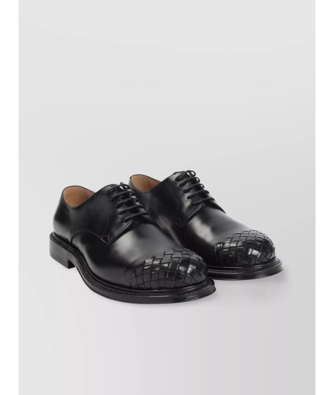 BOTTEGA VENETA Черные кожаные туфли, фото 2