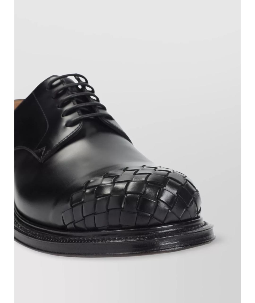 BOTTEGA VENETA Черные кожаные туфли, фото 3