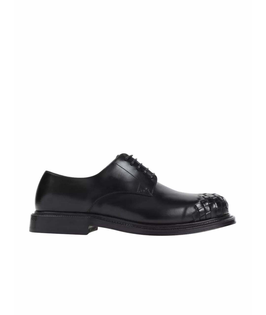 BOTTEGA VENETA Черные кожаные туфли, фото 1
