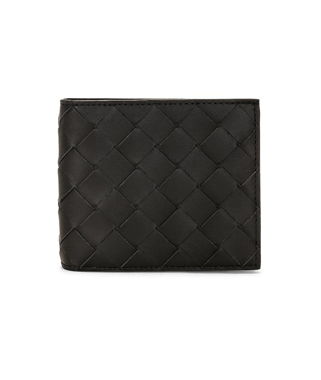 BOTTEGA VENETA Черный кожаный кошелек, фото 1