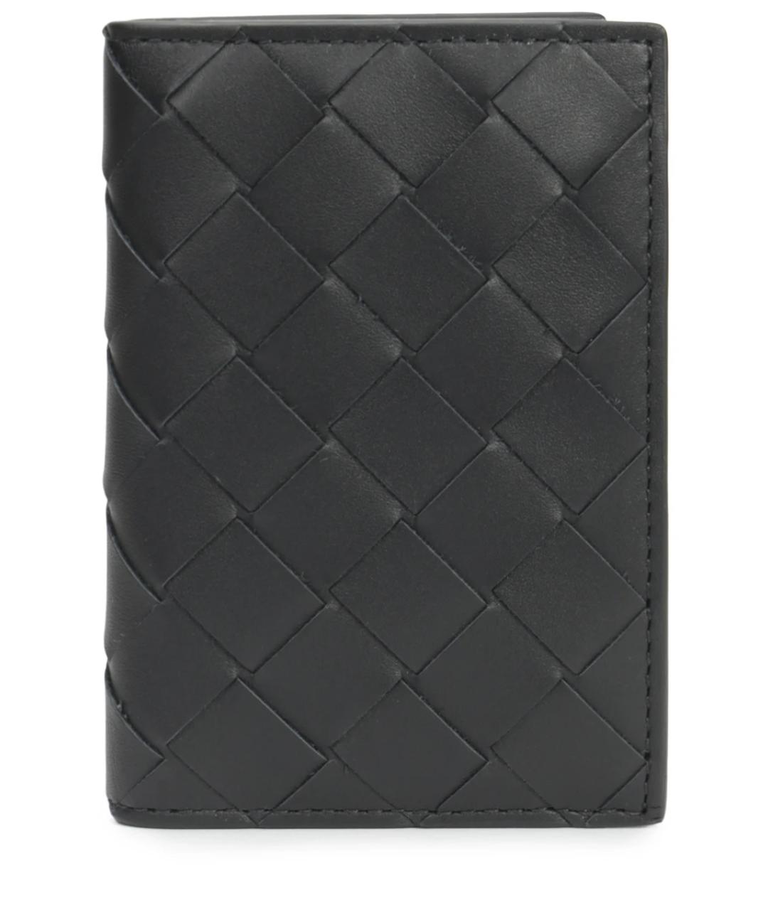 BOTTEGA VENETA Черный кожаный кардхолдер, фото 1