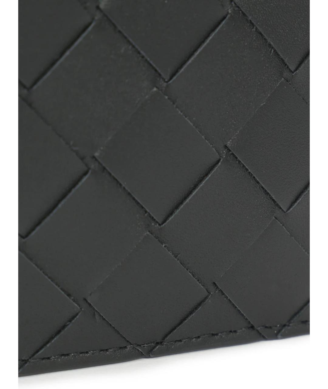 BOTTEGA VENETA Черный кожаный кардхолдер, фото 4