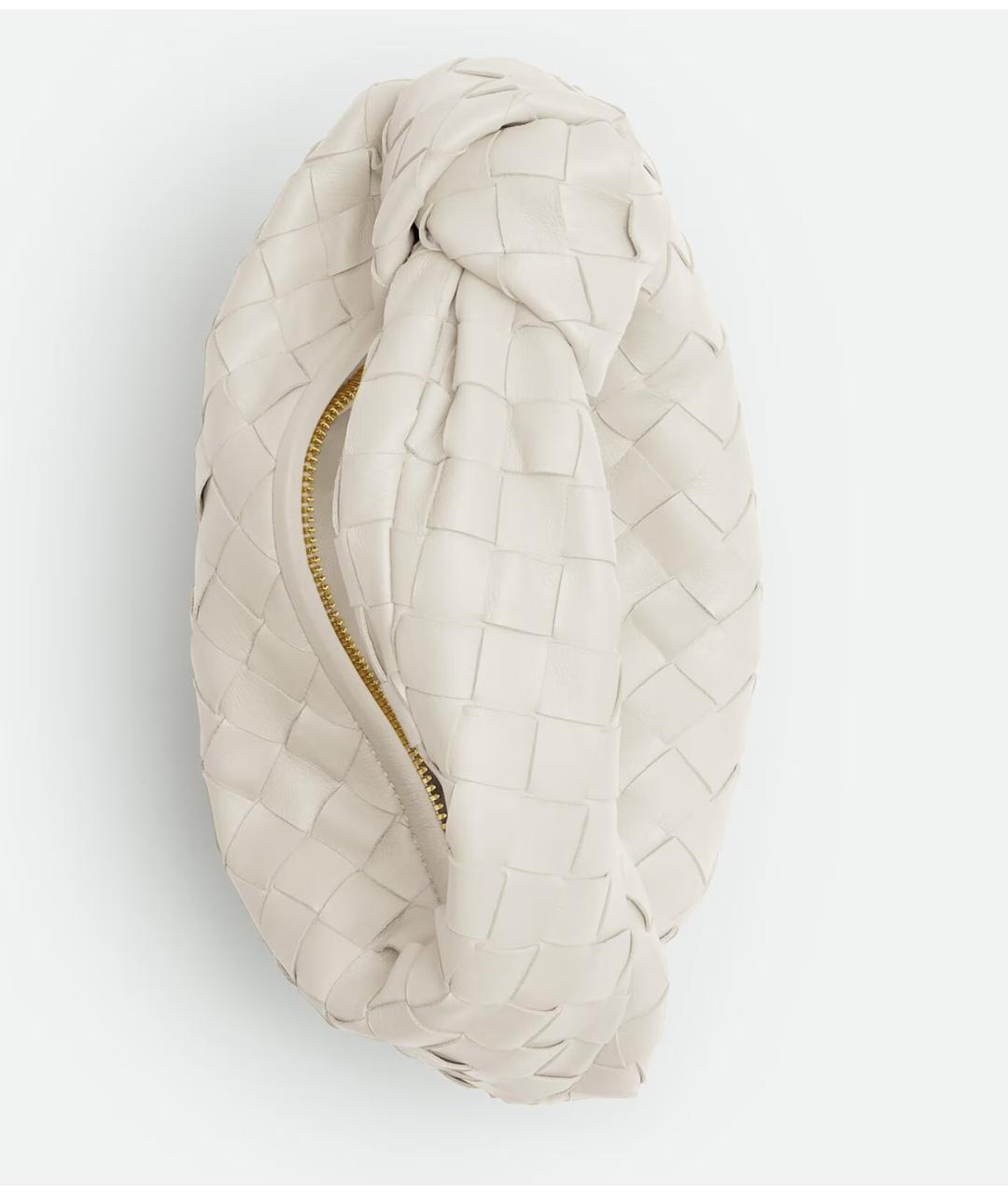 BOTTEGA VENETA Белая кожаная сумка с короткими ручками, фото 2