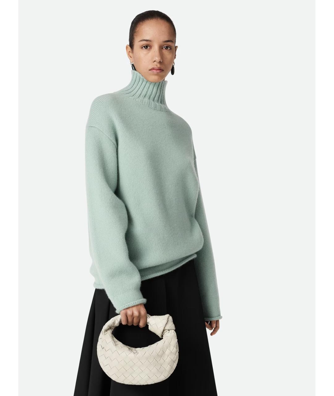 BOTTEGA VENETA Белая кожаная сумка с короткими ручками, фото 3