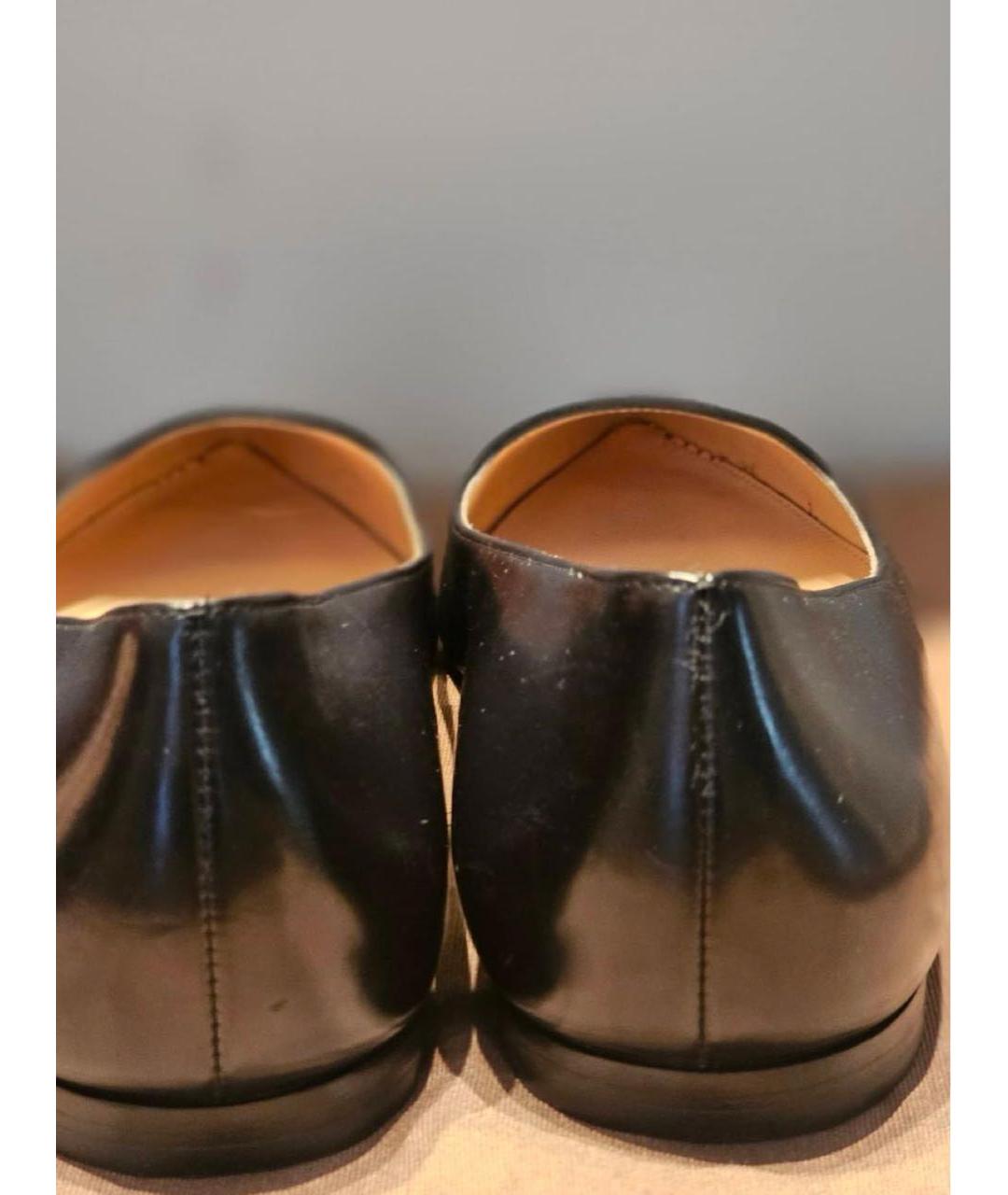 GIANVITO ROSSI Черные кожаные балетки, фото 3