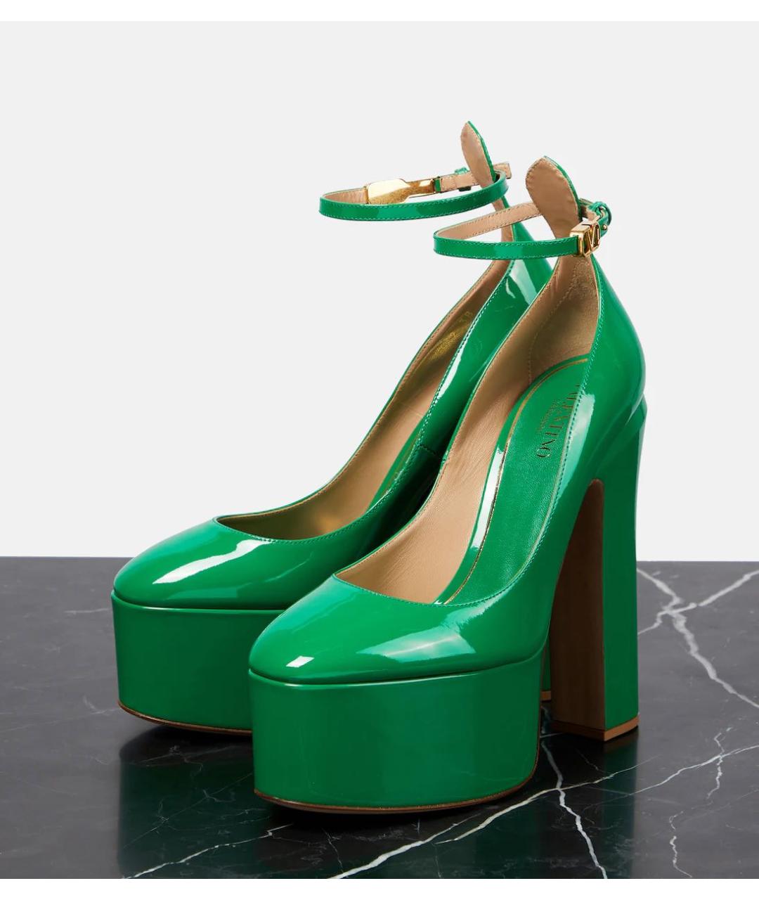 VALENTINO Зеленые кожаные туфли, фото 2