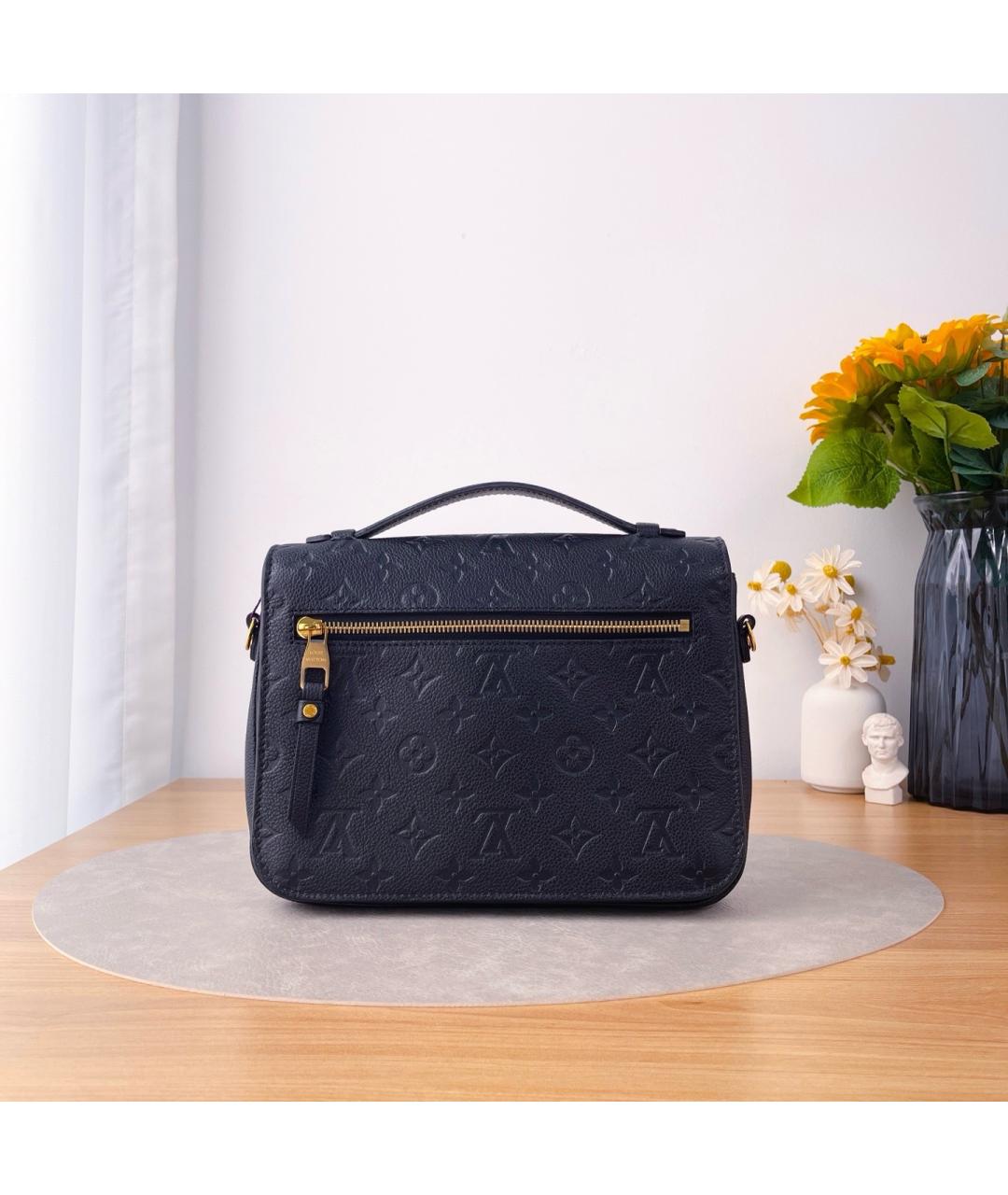 LOUIS VUITTON Черная кожаная сумка через плечо, фото 3