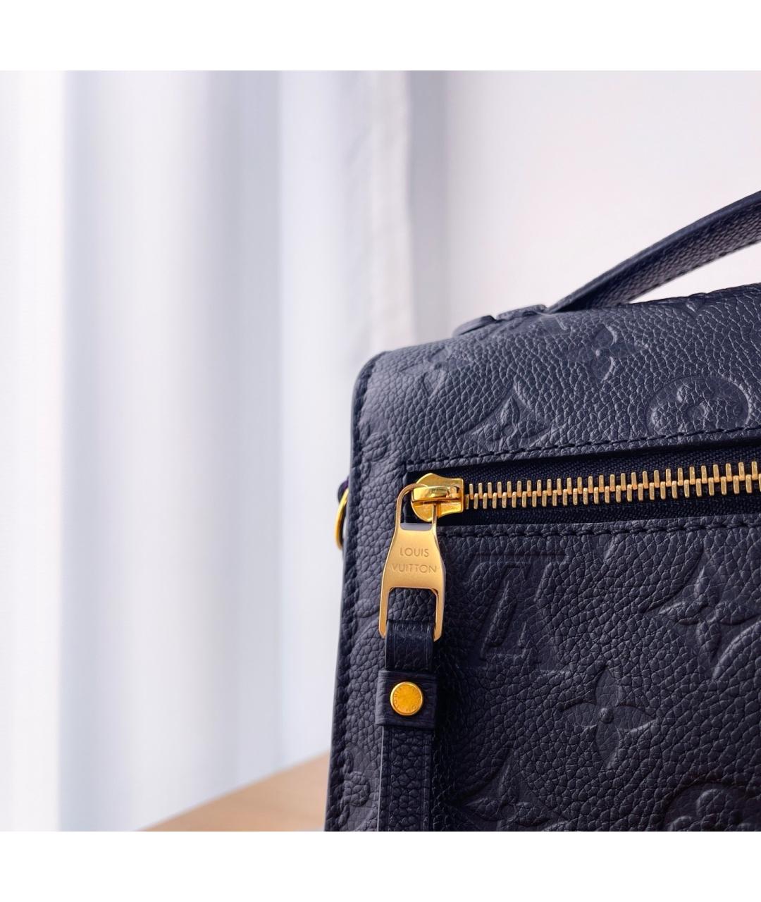 LOUIS VUITTON Черная кожаная сумка через плечо, фото 4