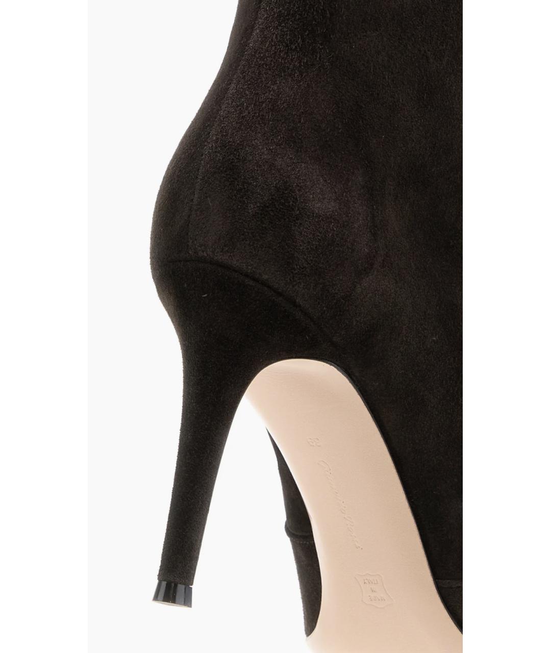 GIANVITO ROSSI Коричневые замшевые сапоги, фото 3