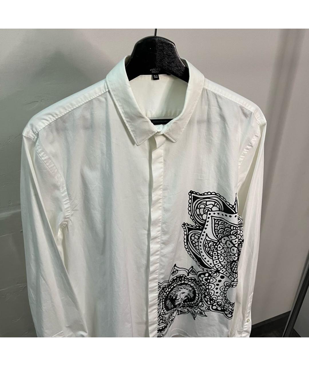 VERSUS VERSACE Белая хлопковая классическая рубашка, фото 2