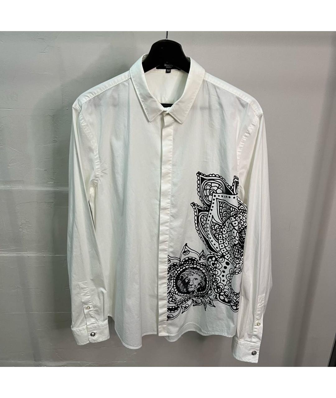 VERSUS VERSACE Белая хлопковая классическая рубашка, фото 8