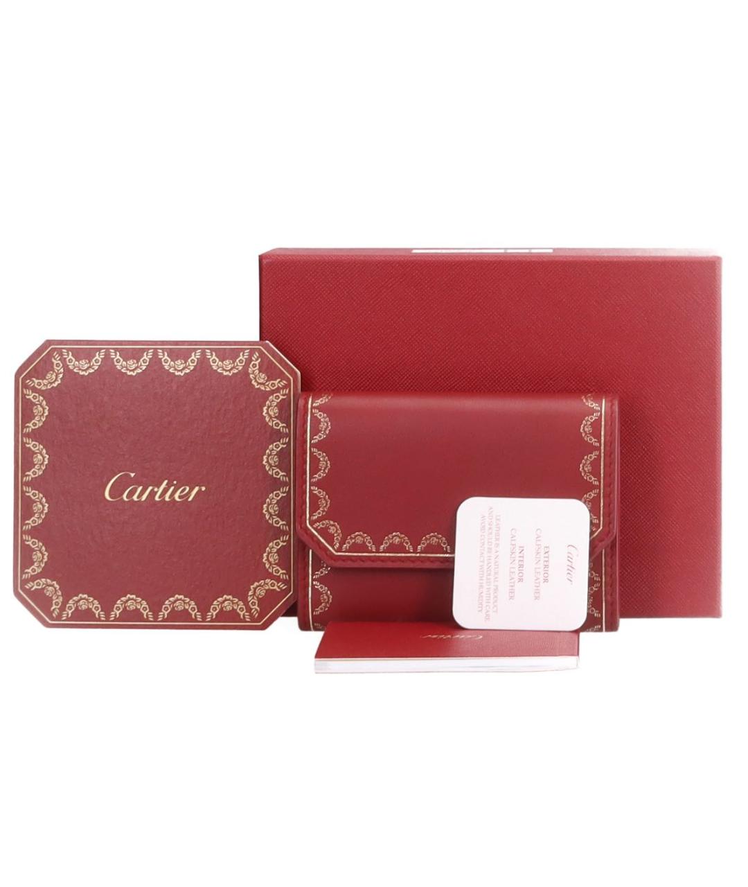 CARTIER Красный кожаный кошелек, фото 2