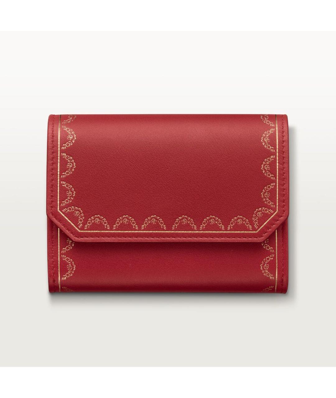 CARTIER Красный кожаный кошелек, фото 8