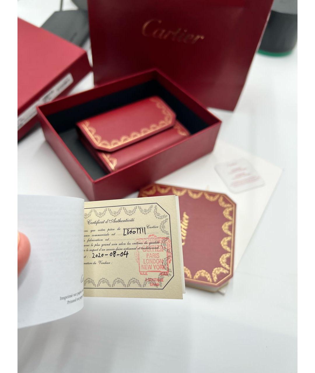 CARTIER Красный кожаный кошелек, фото 3