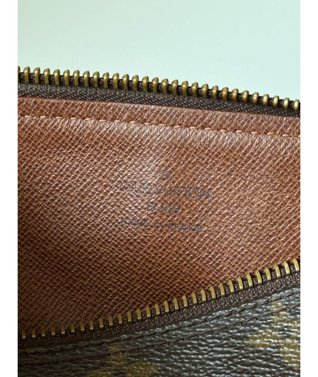 LOUIS VUITTON Коричневая сумка с короткими ручками из искусственной кожи, фото 5