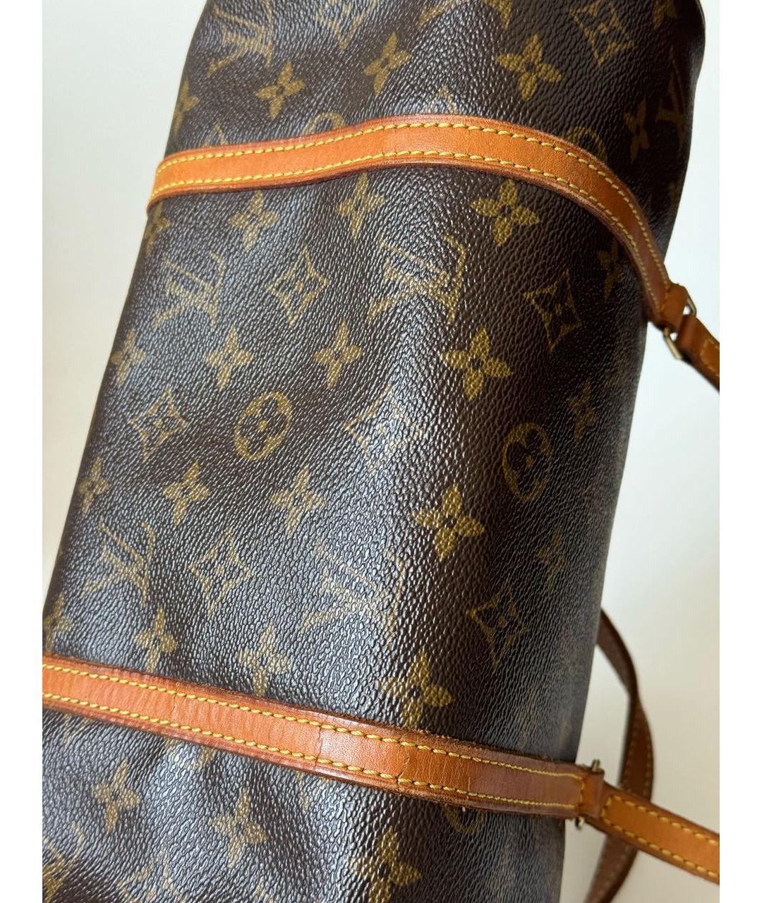 LOUIS VUITTON Коричневая сумка с короткими ручками из искусственной кожи, фото 2