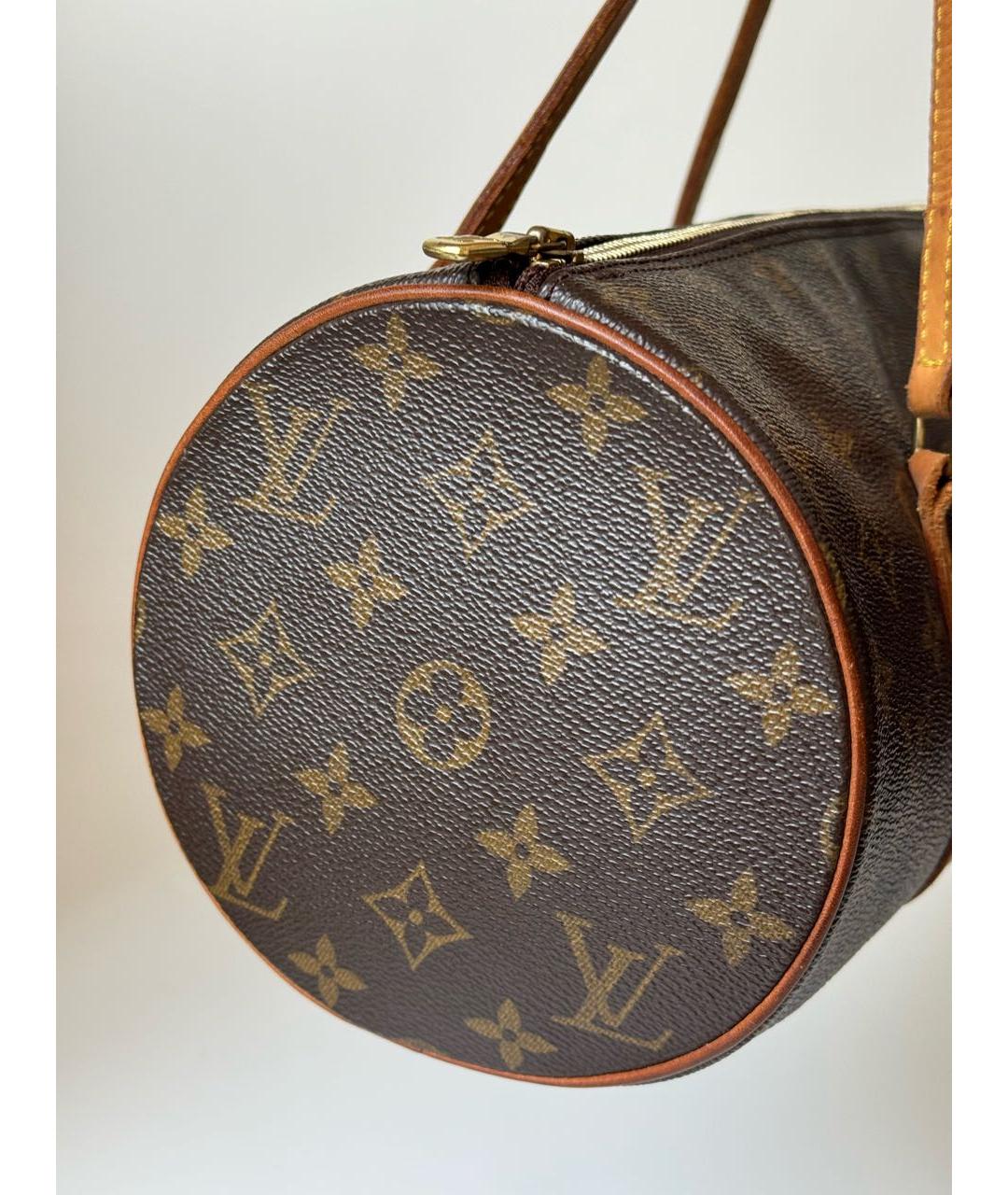LOUIS VUITTON Коричневая сумка с короткими ручками из искусственной кожи, фото 3