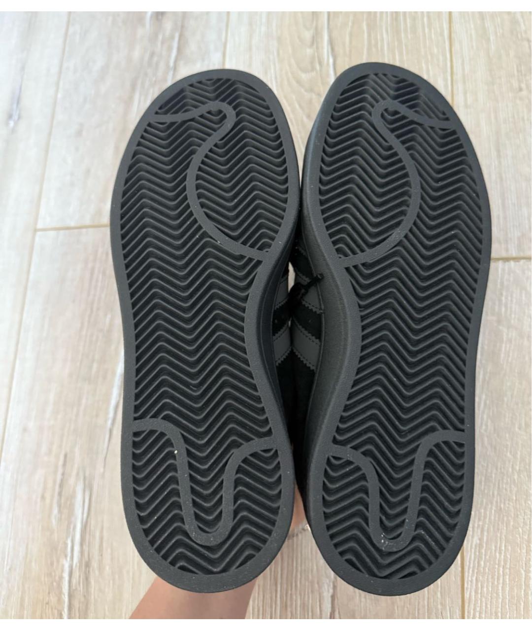 ADIDAS Черные замшевые кроссовки, фото 4