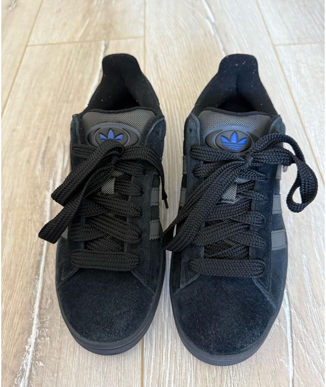 ADIDAS Черные замшевые кроссовки, фото 2