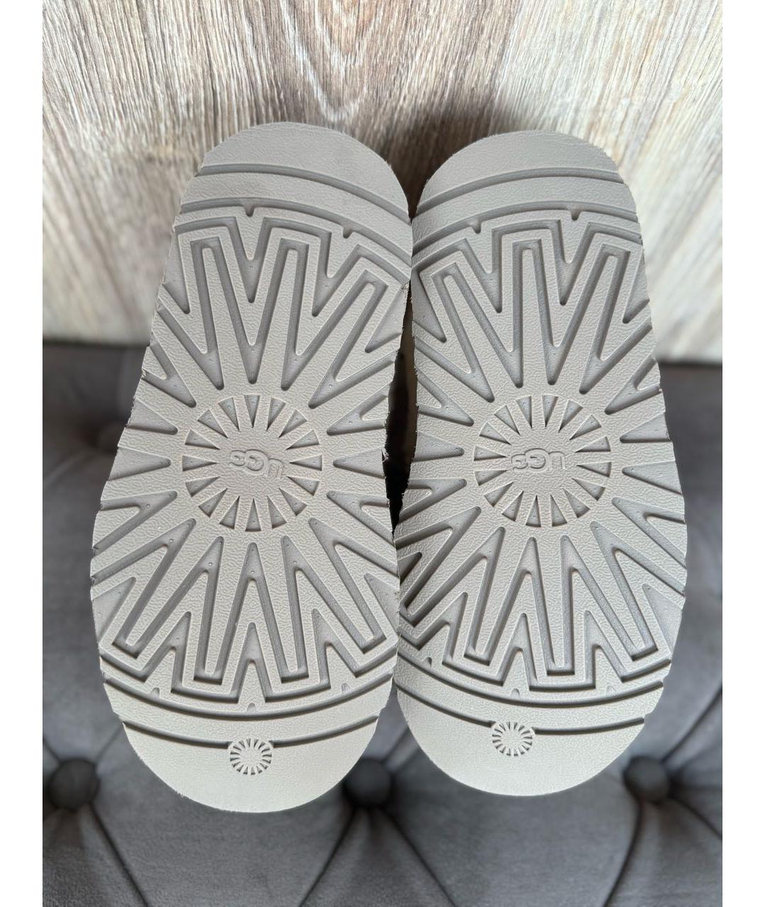 UGG AUSTRALIA Бежевые замшевые сабо, фото 7