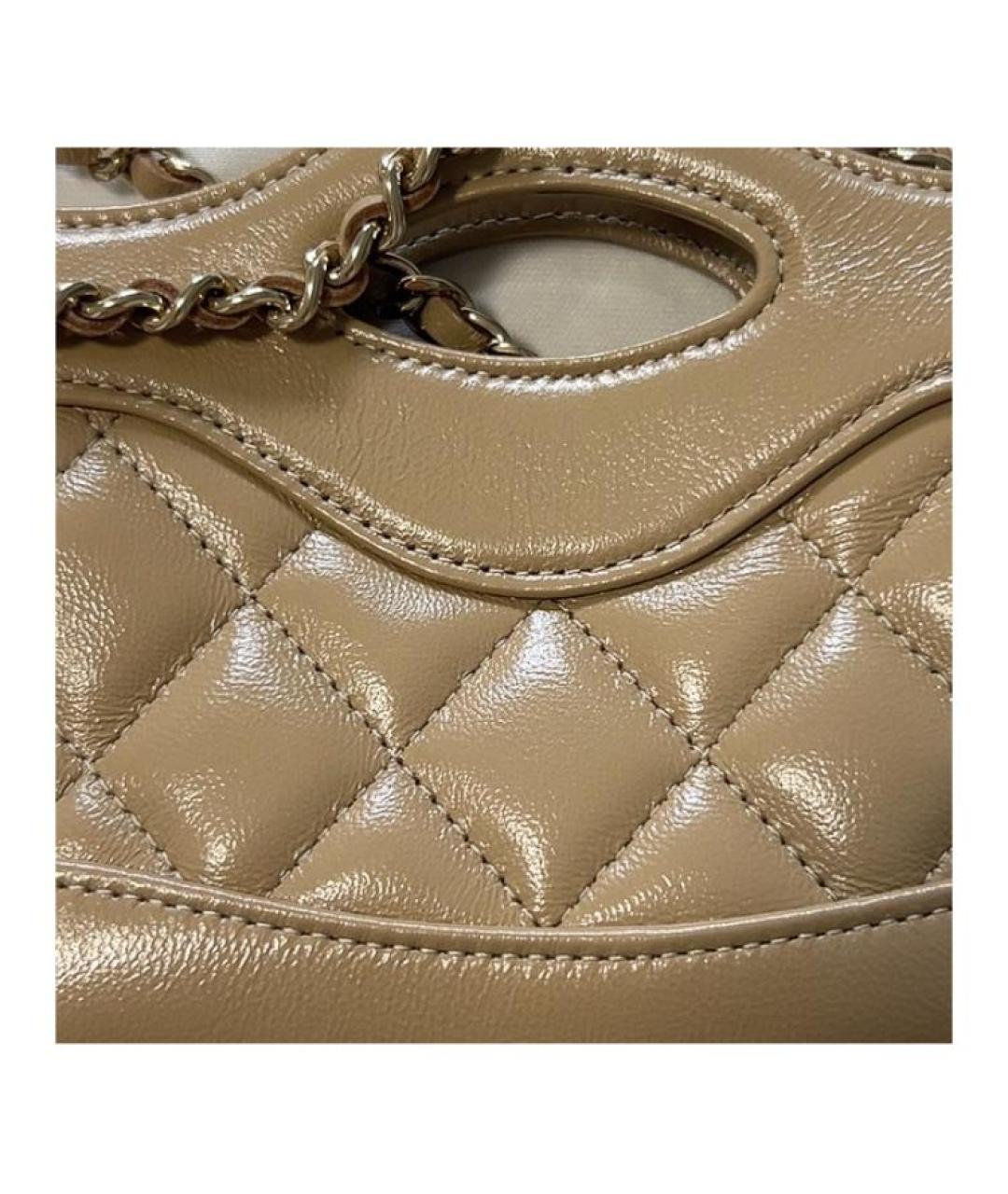 CHANEL Коричневая сумка с короткими ручками, фото 3