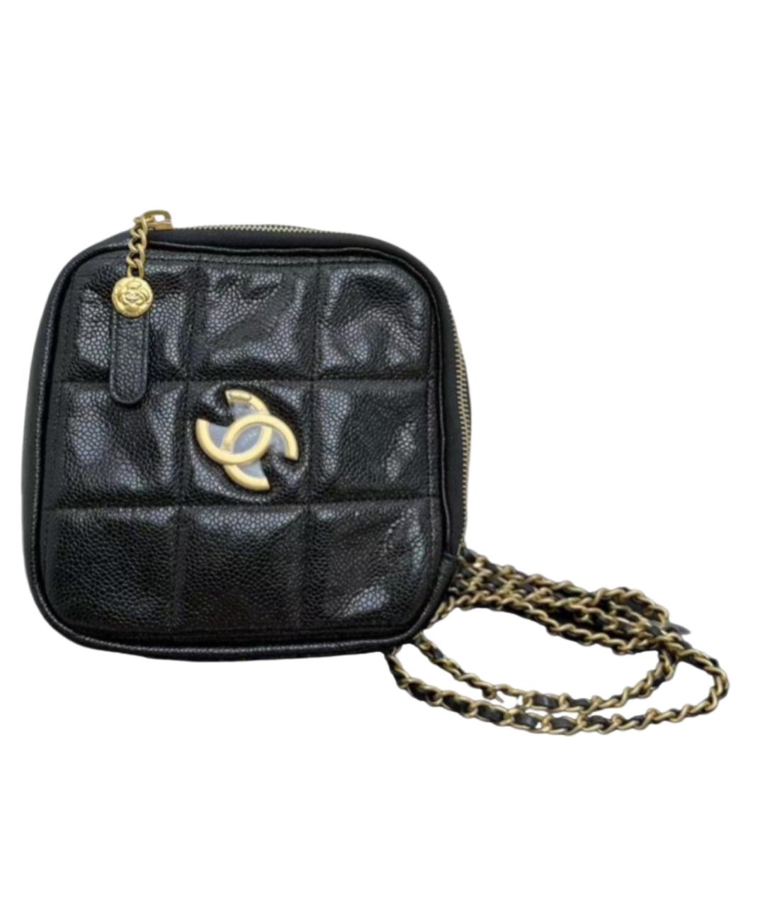 CHANEL Черная кожаная сумка через плечо, фото 6