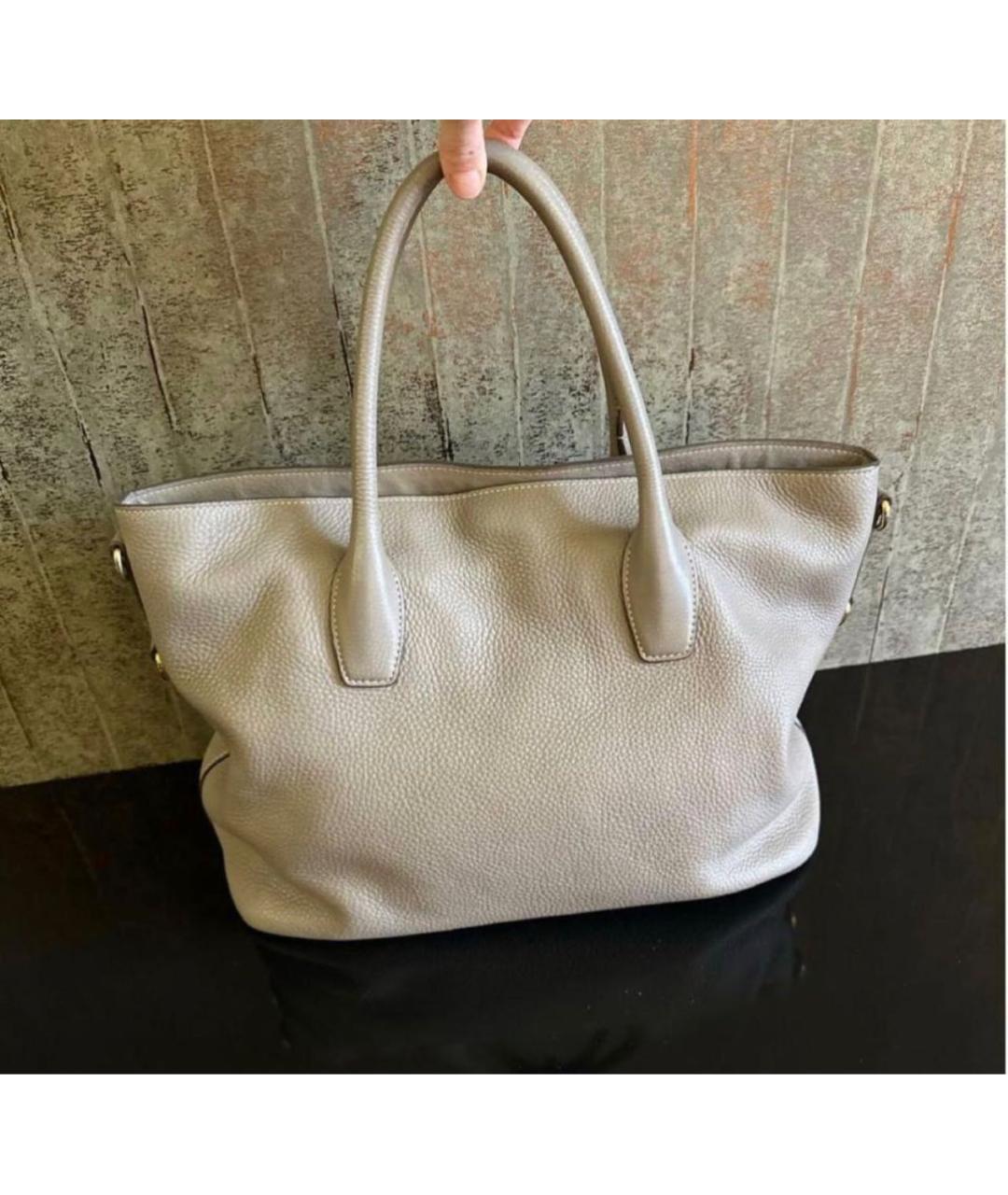 PRADA Бежевая кожаная сумка тоут, фото 3