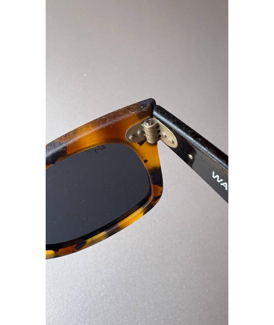 RAY BAN Коричневые пластиковые солнцезащитные очки, фото 9