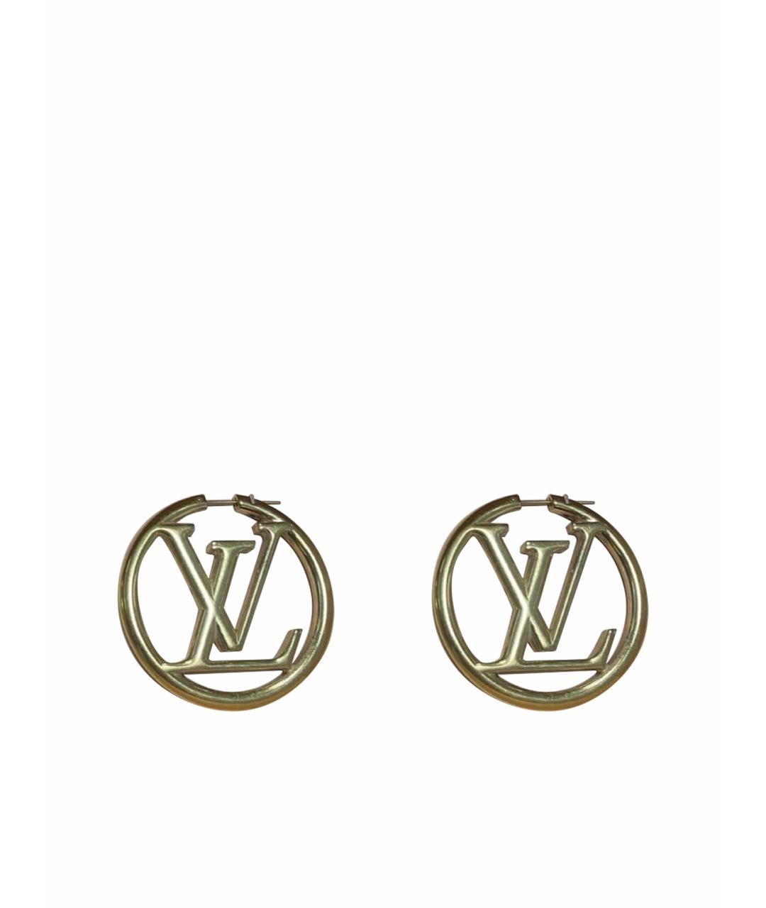 LOUIS VUITTON Золотые металлические серьги, фото 1