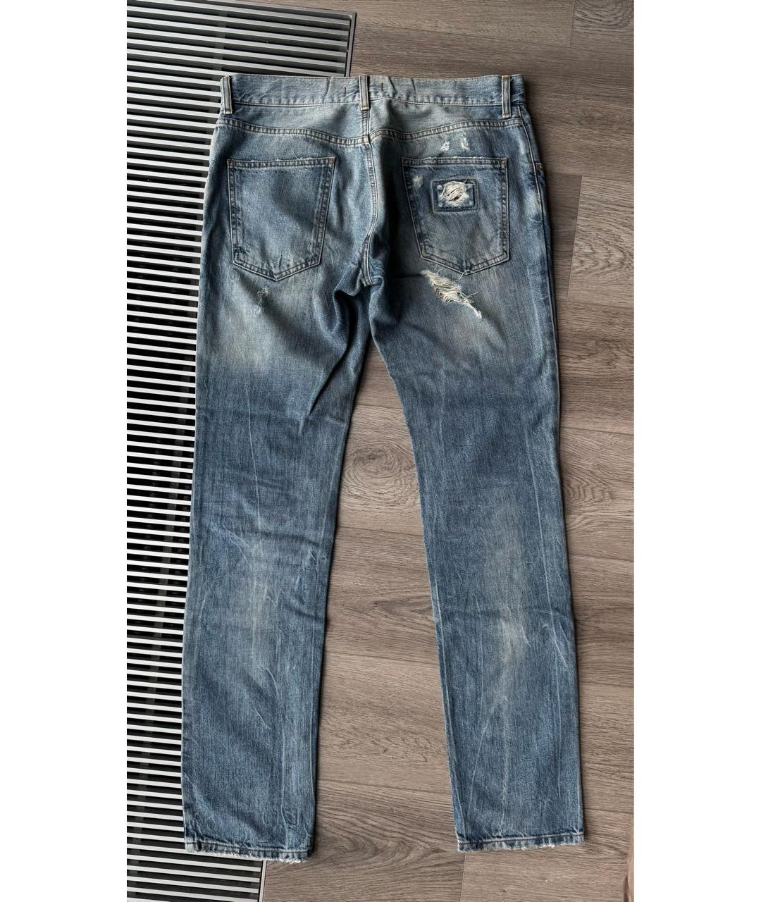 DOLCE&GABBANA Голубые хлопковые джинсы скинни, фото 4