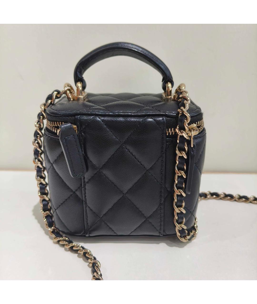 CHANEL Черная кожаная сумка через плечо, фото 4