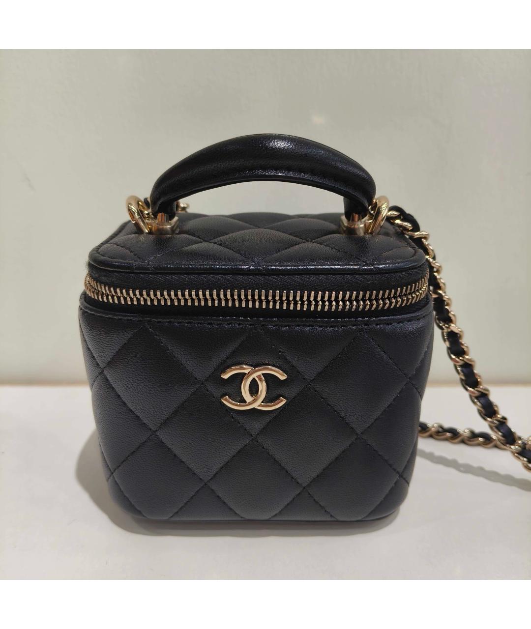 CHANEL Черная кожаная сумка через плечо, фото 3