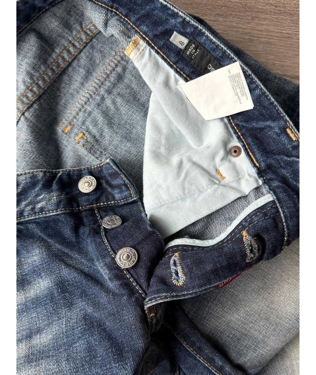 DSQUARED2 Синие хлопковые джинсы скинни, фото 2