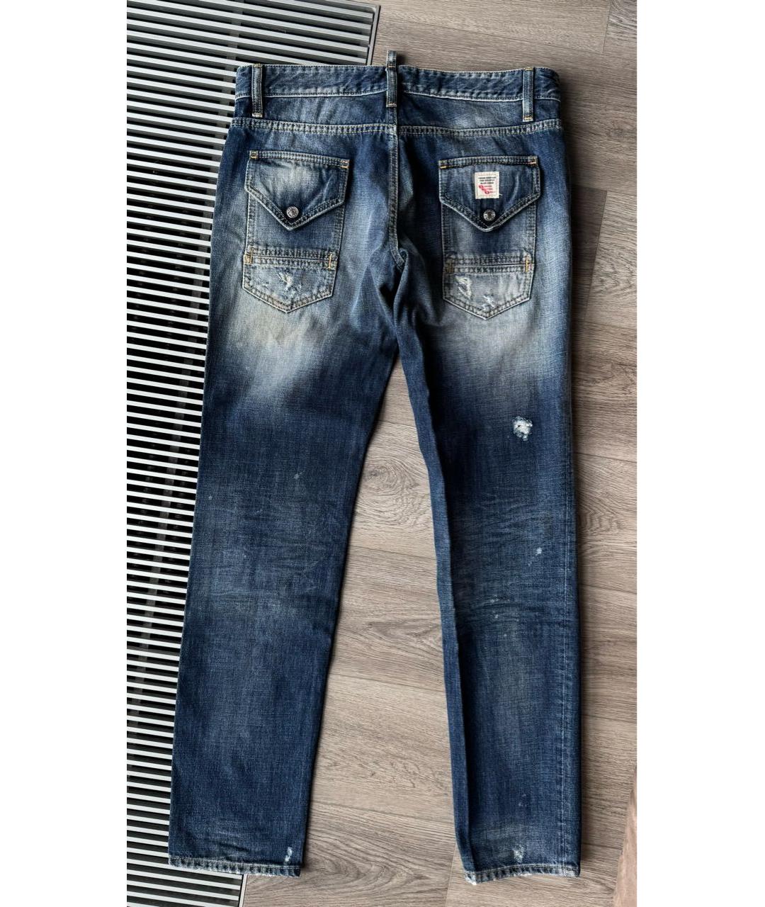 DSQUARED2 Синие хлопковые джинсы скинни, фото 5