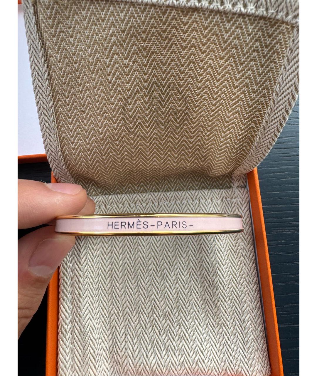 HERMES Розовый браслет, фото 5