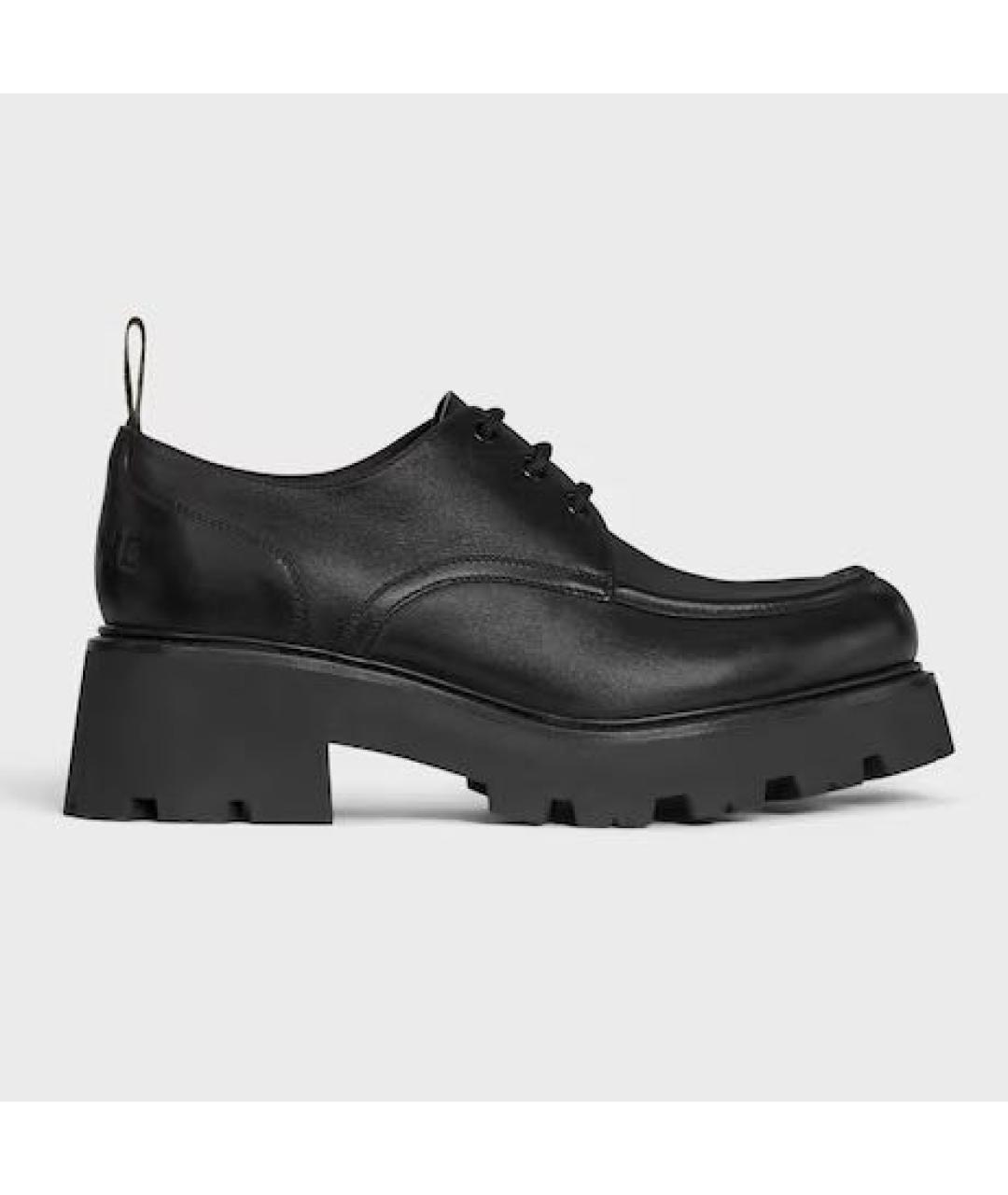 CELINE Черные кожаные лоферы, фото 6
